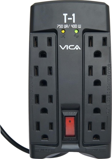 [VIC-T-01] Vica Regulador T-1, 400W, Entrada 127V, 8 Contactos